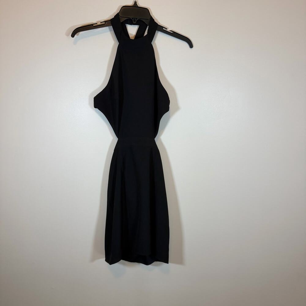 Revolve NBD x Naven Twins Black Halter Neck Cutout Back Mini Dress Womens S